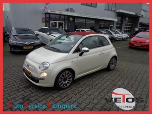 Fiat 500 1.4-16V 100 pk, Xenon, Parelmoer Lak, Rood Leer