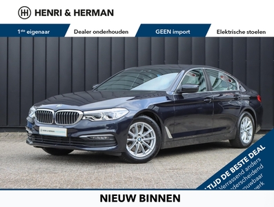 BMW 5-SERIE 520i High Executive (1ste eig./T.haak/LEER/PDC/LED/Elect.stoelen/NAV./Keyless)