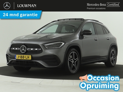 MERCEDES GLA-KLASSE 200 Business Solution AMG | Panoramadak | Distronic | Multibeam | Trekhaak | Sfeerverlichting | Elektrische Stoelen | Inclusief 24 maanden MB Certified garantie voor Europa.