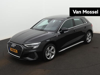 AUDI A3 Sportback 35 TFSI S edition 150 PK GERESERVEERD| Automaat |S-line exterieur | S-line interieur | Panoramadak | Virtual cockpit | Navigatie | Climate Control | Stoelverwarming | Cruise control | Parkeersensoren | LED | Fabrieksgarantie tot 2027 |