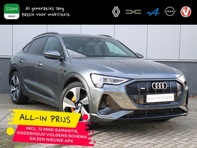 AUDI E-TRON Sportback 313pk 50 quattro S edition 71 kWh Camera | Elektr. stoelen | Head-Up | Navi | S-Line | Stoelverwarming