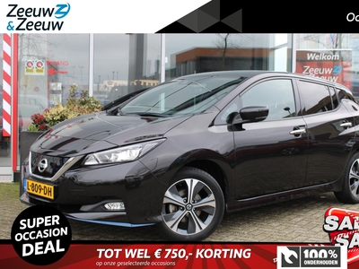 NISSAN LEAF e+ N-Connecta 62 kWh 218PK AUTOMAAT | €2000,- SEPP subsidie | Grote accupakket | 1ste eigenaar | Navigatie | Apple Carplay/Android Auto | Adaptive cruise control | Climate control | Stoel- en stuurverwarming | 360 camera | Parkeersensoren voor en achter |