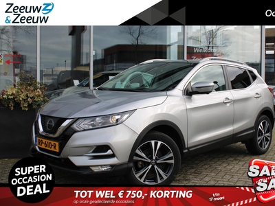 NISSAN QASHQAI 1.2 N-Connecta 115PK | Panorama dak | 360 Camera | Parkeersensoren Voor/Achter | Navigatie | Automatische regen/licht sensor | Keyless entry | Cruise control | Climate control |