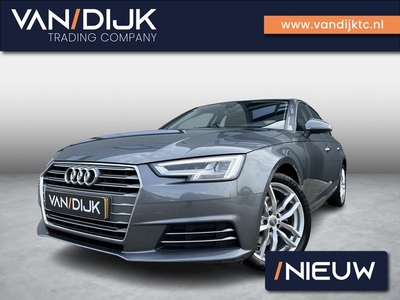 Audi A4 Limousine 1.4 TFSI Sport Edition Automaat ✓Full LED ✓Navigatie ✓Drive Select ✓Sportstoelen ✓Bluetooth Telefoon & Media ✓Climate ✓Cruise ✓Parkeersensoren ✓Lichtmetaal 18