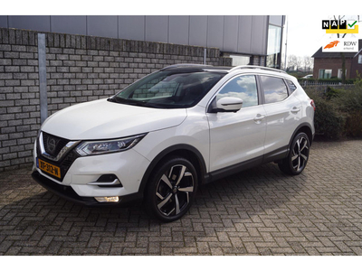 Nissan Qashqai 1.2 Tekna Leder Stoelverw Panodak LED Kopl Navi 360 Camera Clima 2x PDC Inparkeer Syst LMV Trekh ENZ NL Auto.