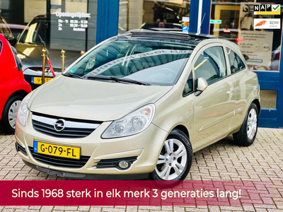 Opel Corsa 1.2-16V Enjoy 80pk! Panorama l Cruise l Airco l Fietsendrager l LM l MTF-stuur! Nieuwe apk l Dealer OH l Topstaat!