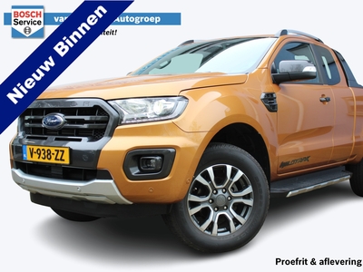 FORD RANGER 2.0 EcoBlue Wildtrak Supercab | Incl. 1 jaar Garantie | Bi-Turbo | Trekhaak | Navigatie | Cruisecontrol | Achteruitrijcamera | Stoelverwarming | 18 Inch LMV | Origineel Nederlandse auto | NAP |