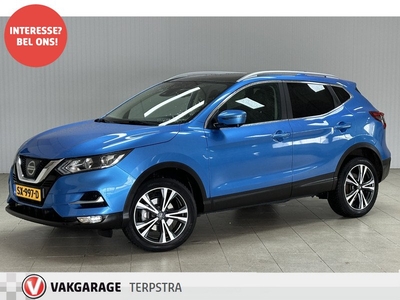 Nissan QASHQAI 1.2 N-Connecta/ Panorama-Dak!/ 360 Camera/ LED Dagrijverl./ Clima/ Navi/ Cruise/ Bluetooth/ Multi.LEDER.Stuur/ Elek.Pakket/ Isofix/ PDC V+A.