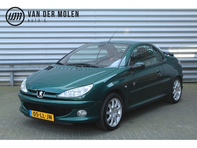 Peugeot 206 CC 1.6-16V 110pk Roland Garros Bagagerek NL-Auto NAP Clima Leder CPV El. Ramen Afn. Trekhaak 1.100kg