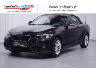 BMW 2-serie Cabrio 218i High Executive navigatie-Full sattelbraun leder Bi-xenon Led PDC v+a stoelverwarming windscherm