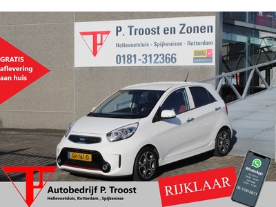 KIA PICANTO 1.2 CVVT SportsLine Keyless/Stoel- en stuurverwarming/Parkeersensoren/Lichtmetalen velgen/Climate control/Bluetooth/Elektrisch inklapbare spiegels/Elektrische ramen/Mistlampen