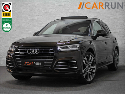 Audi Q5 55 TFSI e 367PK Quattro Competition | S-Line | Panorama | Luchtvering | Standkachel | Memory | Keyless-Go | ACC | Virtual Cockpit | LED-Matrix | Trekhaak | Camera | Lane assist | 3-zone Clima | Stoelverwarming | DAB | Apple Carplay & Android auto