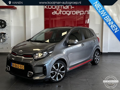 Kia Picanto 1.0 T-GDi GT-Line 5p Schuif/kanteldak, KeyLesEntry, Stoel&Stuurverwarming, Lederenbekleding, NederlandseAuto, Nieuw geleverd|