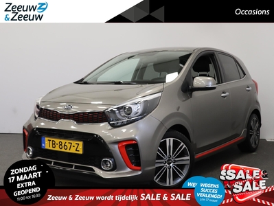 KIA PICANTO 1.0T 100pk GT-Line | Stoel en stuurverwarming | Keyless met startknop | Camera | Lederen bekleding | Climate control | Cruise control | Armsteun |