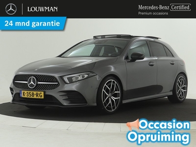 Mercedes-Benz A-Klasse 220 AMG Nightpakket Limited | Panoramadak | Sfeerverlichting | Augmented Reality | Sound System | Car Play | Inclusief 24 maanden Mercedes-Benz Certified garantie voor Europa.