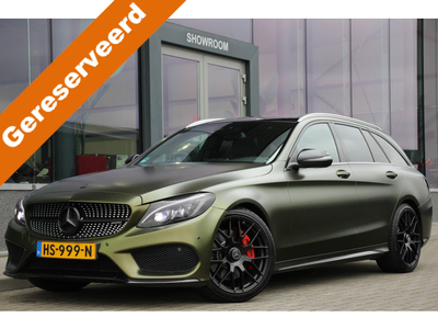 Mercedes-Benz C-Klasse Estate 350 e AMG-Line | Satin Green | Luchtvering | Camera | Burmester | Leder | 338PK