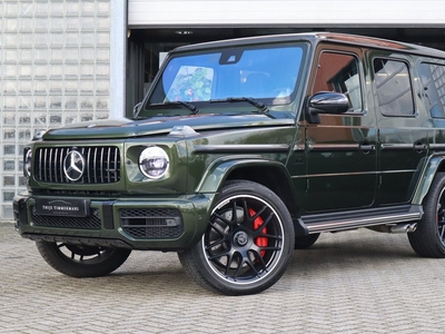 Mercedes-Benz G-Klasse 63 AMG | Olijfgroen, Massagestoelen, Rij-assistentie pakket, Standkachel, Burmester, Trekhaak, Zitklima