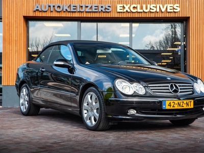 MERCEDES CLK-KLASSE Cabriolet 320 Avantgarde Xenon Youngtimer Leer Memory Stoelverw.