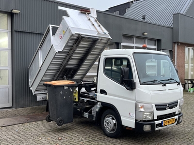 Mitsubishi Canter 3S13 3.0 Automaat Veegvuilkipper zijlader voor containers Airco Werkverlichting Kipper Open laadbak Pick-up P-up Vuilniswagen Vuilnisauto Zijbelader Vuilnis Ex overheid