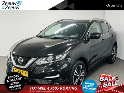 NISSAN QASHQAI 1.2 N-Connecta Navi airco rondomcameras parkeersensoren cruise controle panoramadak keyless entry dealer onderhouden 12 maanden garantie