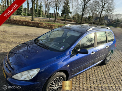 Peugeot 307 SW 1.6 16V, NAP, APK. Blauw