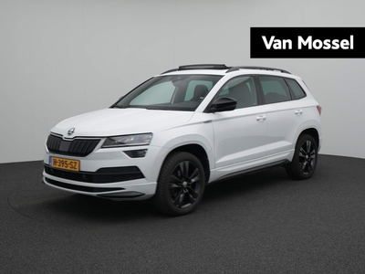 SKODA KAROQ 1.5 TSI ACT Sportline Business | Trekhaak | Navi | Adaptive Cruise | Camera | Panorama Dak | Keyless Go+Entry | PDC V+A | Virtual Cockpit | Premium Audio | Apple-Android Play | Comfort-pakket | Navigatie-pakket | Functie-pakket |