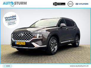 Hyundai Santa Fe 1.6 T-GDI PHEV Premium | Trekhaak | Vol-Leder 'Cognac' | Stuur- + Stoelverwarming | Head-Up Display | Geheugenstoel | 360° Camera | Rijklaarprijs!