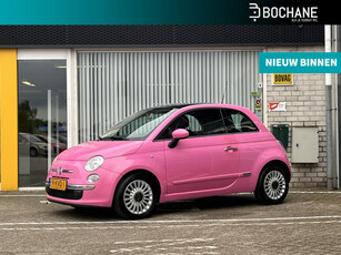 Fiat 500 1.2 Rosa ,UNIEK!, NL-AUTO, 1E EIGENAAR!, AUTOMAAT! Glazen schuif-kantel dak, Climate Control, Lichtmetaal, Radio-CD, Elektrische ramen