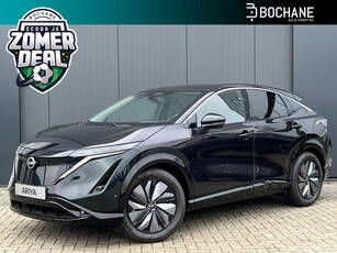 Nissan Ariya 66 kWh Evolve |20-inch L.M.Velgen| 22KW Lader| Parelmoer lak| Apple/Android-auto| Head-up display| verwarmde stoelen/stuur/voorruit|