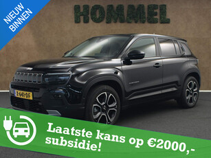 Jeep Avenger 1st Edition 54 kWh - ORIGINEEL NEDERLANDSE AUTO - € 2000,- SUBSIDIE - CLIMATE CONTROL - NAVIGATIE - 18 INCH LICHT METALEN VELGEN - ELEKTRISCH BEDIENBARE ACHTERKLEP - DODEHOEK DETECTIE - ACHTERUITRIJCAMERA - VOORSTOELEN VERWARMD