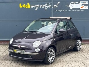 Fiat 500 C 1.2 Lounge Cabrio *navi *16 inch *paars metallic