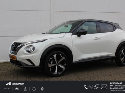 NISSAN JUKE 1.0 DIG-T Tekna AUTOMAAT / Trekhaak Afneembaar (1250 KG) / Navigatie + Apple Carplay/Android Auto / Bose / 19