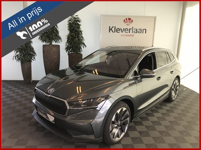 SKODA ENYAQ IV 80 First Edition EV | Leer | Memory | Apple-Carplay | Trekhaak | Prijs inclusief btw |