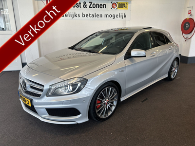 MERCEDES A-KLASSE 250 AMG Sport Automaat | Panoramadak | Adaptieve cruise control | Org.NL | Elek. verstelbaar lederen bekleding | Harman/Kardon | Afneembare trekhaak | Dodehoeksdetectie | Lane assist | Climate control | Navigatie | Stoelverwarming | Elek. inklapbare spieg