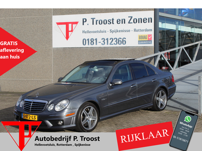 MERCEDES E-KLASSE 63 AMG Automaat/Panoramadak/Luchtvering/Navigatie/Elek. voorstoelen/Elek. achterklep/Keyless/Harman-Kardon audio/Verwarmde en geventileerde voorstoelen/Lederen bekleding/Climate control/Parkeersensoren/Lichtmetalen velgen/Cruise control/Bluetooth