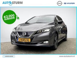 Nissan LEAF e+ Tekna 62 kWh *?2.000 SUBSIDIE MOGELIJK!* | Adapt. Cruise Control | BOSE Audio | Stuur- + Stoelverwarming | Leder/Alcantara | Apple Carplay/Android Auto | Rijklaarprijs!