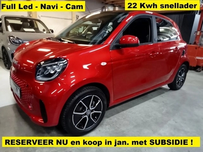 Smart forfour EQ - 22Kwh snellader - full led - camera -