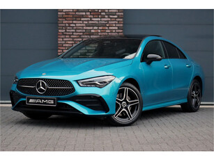 Mercedes-Benz CLA-Klasse 250 e AMG Line Aut8 | Panoramadak | Distronic | Verwarmd Stuurwiel | Keyless Go | Camera | Sfeerverlichting | Nightpakket | Zitcomfortpakket | Dodehoekassistent |