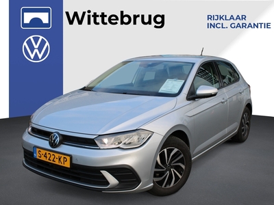 VOLKSWAGEN POLO 1.0 TSI Life Parkeersensoren / Airco / App-connect / LM velgen / Travel assist Fabrieksgarantie tot 16-03-2027 of 100.000km