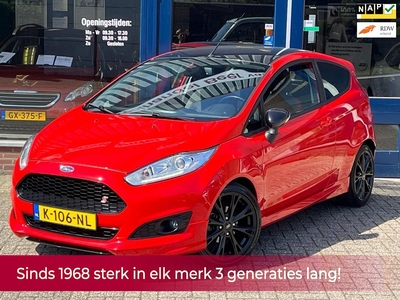 FORD FIESTA 1.0 EcoBoost Black-Red Edition S 140PK! Maxton l Cruise l Airco ECC l 17'LM velgen! 2e eigenaar l Dealer OH l TOPSTAAT