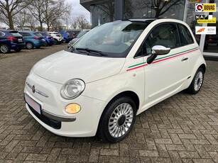 Fiat 500 1.4-16V 101 PK, Lounge, Panodak, Airco, Blue &