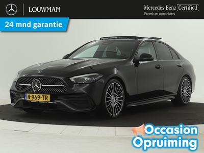 MERCEDES C-KLASSE 180 AMG Line | Achteruitrijcamera | Panoramadak | Sfeerverlichting | Leder | Sfeerverlichting | Inclusief 24 maanden MB Certified garantie voor Europa.