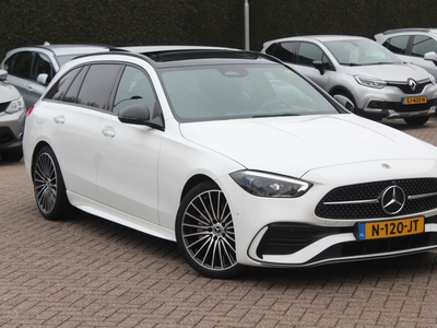 MERCEDES C-KLASSE Estate 200 Launch Edition AMG Line / Panoramadak / 360Camera / Head-up / Keyless / Burmester / Laser LED / ACC / Dodehoek / DAB