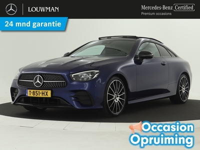 MERCEDES E-KLASSE 200 Coupe AMG Limited | Panoramadak | 360° camera | Burmester | Multispaaks Velgen | Nightpakket | Inclusief 24 maanden MB Certified garantie voor Europa.