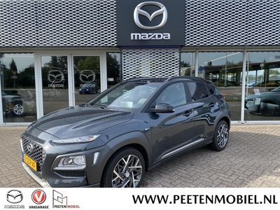 HYUNDAI KONA 1.6 GDI HEV Premium Automaat | ZWART DAK | RADAR-CRUISE | CAMERA | RODE GORDELS |