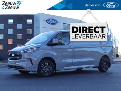 Ford Transit Custom 320 2.0 TDCI L2H1 Limited 136pk automaat | Direct leverbaar | Stoel- en voorruitverwarming | Adaptieve cruise control | Lichtmetalen velgen in carbonized grey | Achteruit rij camera