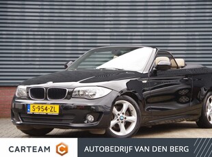 BMW 1 Serie Cabrio 118i High Executive 145PK, LEDER, CRUISE, STOELVERWARMING, AIRCO, PARKEERSENSOREN