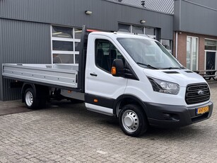 Ford Transit 350 2.0 TDCI L4H1 Openlaadbak lang Pick-up Airco Trekhaak 2800kg trekgewicht Verlegde laadbak 424 cm lange laadbak Bluetooth telefoon voorbereiding. Euro 6 open laadbak P-up