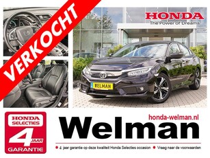 Honda Civic 1.5i V-TEC TURBO 182 PK EXECUTIVE - AUTOMAAT - NAVIGATIE - LEDER - ALL WEATHERS