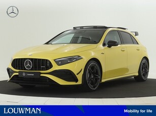 Mercedes-Benz A-Klasse A35 AMG 4MATIC | AMG Nightpakket | Smartphone-integratie | AMG Aerodynamica pakket | Panoramaschuifdak | Burmester surround sound system | Extra USB-poorten | Sfeerverlichting |